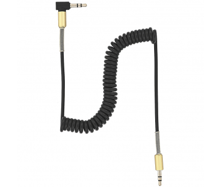 Cablu Audio 3.5 mm la 3.5 mm Tellur, 1.5 m, Conector L, Negru TLL311051
