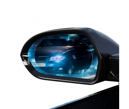 Set Folie rezistenta la ploaie pentru oglinda retrovizoare auto, Baseus, 0.15mm, 2 buc x 135*95mm, Transparenta, SGFY-C02