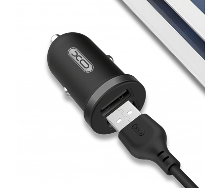 Incarcator Auto USB XO Design CC-18, 2.1A, 2 X USB, Negru