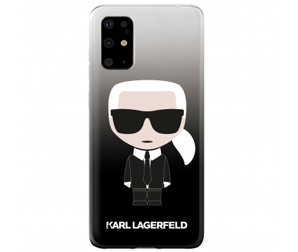 Husa TPU Karl Lagerfeld Degrade pentru Samsung Galaxy S20 G980 / Samsung Galaxy S20 5G G981 G981, Neagra KLHCS62TRDFKBK