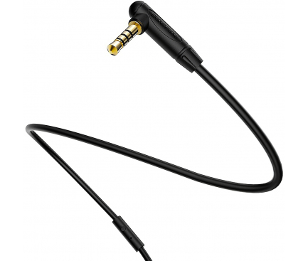Cablu Audio 3.5 mm la 3.5 mm Borofone BL5, cu microfon si controller comenzi, 1 m, Negru, Blister