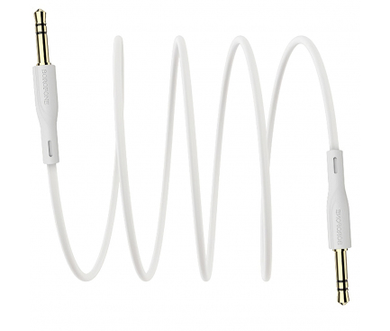 Cablu Audio 3.5mm - 3.5mm Borofone BL1 Audiolink, 1m, Alb