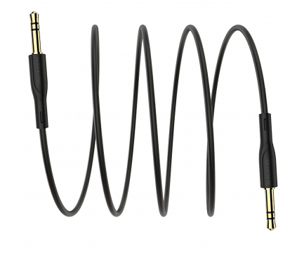 Cablu Audio 3.5mm - 3.5mm Borofone BL1 Audiolink, 1m, Negru
