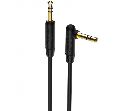 Cablu Audio 3.5 mm la 3.5 mm Borofone BL4, 1 m, Negru, Blister 