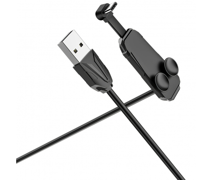 Cablu Date si Incarcare USB la USB Type-C Borofone BU9 Unreal gaming, 2A, 1.2 m, Negru, Blister 