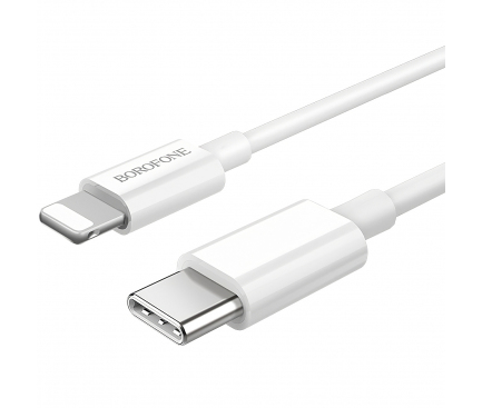 Cablu Date si Incarcare USB Type-C la Lightning Borofone BX36 Union PD, 1 m, Alb