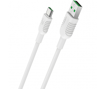 Cablu Date si Incarcare USB la USB Type-C Borofone BX33 Billow, 5A, 1.2 m, Alb