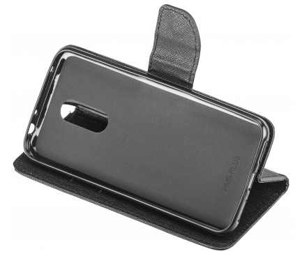 Husa Piele OEM Fancy pentru Samsung Galaxy A71 A715, Neagra, Bulk 