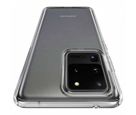 Husa TPU Spigen Liquid Crystal pentru Samsung Galaxy S20 Ultra G988 / Samsung Galaxy S20 Ultra 5G G988, Transparenta, Blister ACS00709 