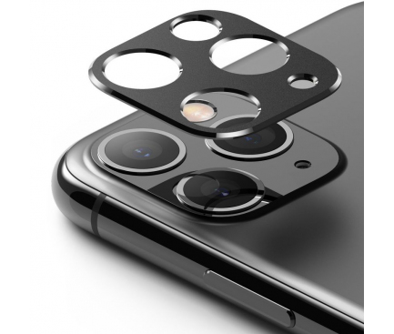 Rama Protectie Camera spate Ringke STYLING pentru Apple iPhone 11 Pro, Metalica, Neagra, Blister ACCS0003 