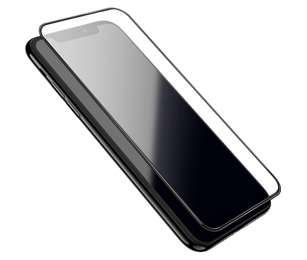 Folie Protectie Ecran Borofone pentru Apple iPhone X / XS/ 11 Pro, Sticla securizata, Full Face, Full Glue, Elephant series, Neagra