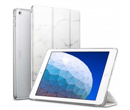 Husa Tableta Plastic - Poliuretan ESR Marble pentru Apple iPad Air (2019), Alba