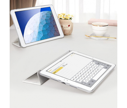 Husa Tableta Plastic - Poliuretan ESR Marble pentru Apple iPad Air (2019), Alba