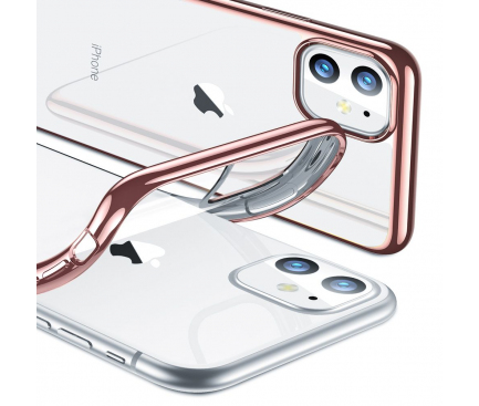 Husa TPU ESR Essential Crown pentru Apple iPhone 11, Roz Transparenta, Blister 
