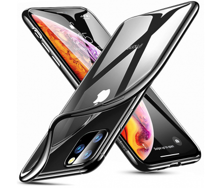 Husa TPU ESR Essential Crown pentru Apple iPhone 11 Pro, Neagra Transparenta, Blister 