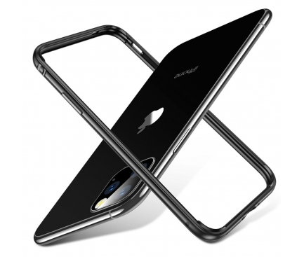 Husa Plastic - TPU ESR Edge Guard pentru Apple iPhone 11 Pro Max, Neagra Transparenta, Blister 