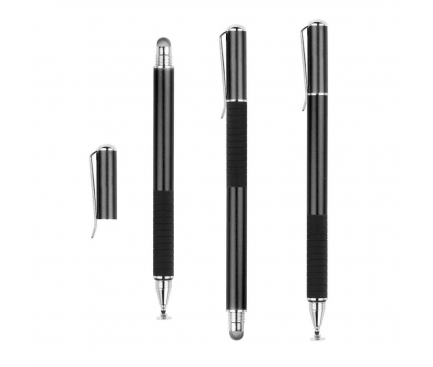 Creion Tech-Protect Pen STYLUS, 2 Varfuri, Negru