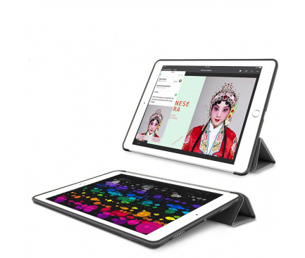 Husa Tableta TPU Tech-Protect SmartCase pentru Apple iPad mini (2019), Neagra