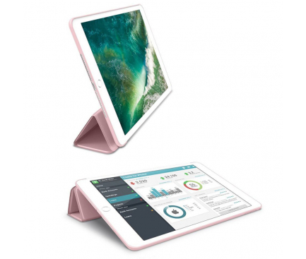 Husa Tableta TPU Tech-Protect SmartCase pentru Apple iPad 9.7 (2018) / Apple iPad 9.7 (2017), Roz Aurie