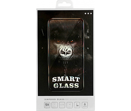 Folie Protectie Ecran OEM pentru Huawei Mate 10 Lite, Sticla securizata, Full Face, Full Glue, SMART, Neagra, Blister 