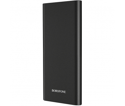 Baterie Externa Powerbank Borofone Metal Edition BT19, 15000 mA, 2 x USB, Neagra, Blister 