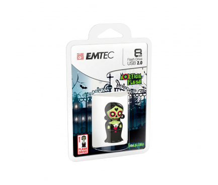 Memorie Externa Emtec Zomblings Morticia 3D, 8Gb, USB 2.0, Multicolor, Blister ECMMD8GM344