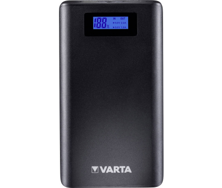 Baterie Externa Powerbank Varta LCD Power, 13000 mA, 2 x USB, Afisaj Led, Neagra