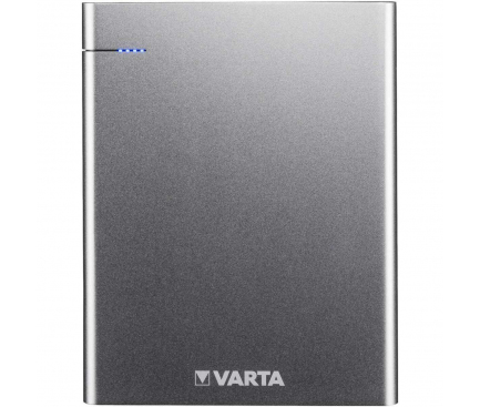 Baterie Externa Powerbank Varta Slim, 18000 mA, 1 x USB - 1 x USB Type-C, Argintie