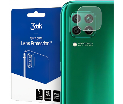 Folie Protectie Camera spate 3MK pentru Huawei P40 lite, Plastic, 0.2mm, Set 4 buc, Blister 