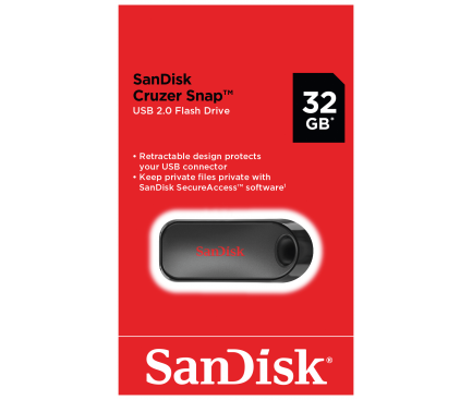 Memorie Externa SanDisk CRUZER SNAP, 32Gb, USB 2.0, Neagra SDCZ62-032G-G35