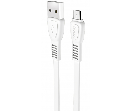 Cablu Date si Incarcare USB la MicroUSB HOCO X40 Noah, 1 m, Alb