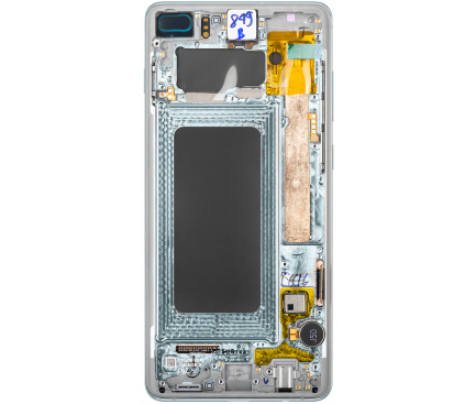 Display cu Touchscreen Samsung Galaxy S10+ G975, cu Rama, Albastru, Service Pack GH82-18834C