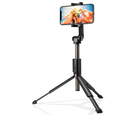 Selfie Stick cu Trepied si Declansator Camera Bluetooth Spigen S540w, Negru