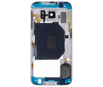 Carcasa Mijloc Samsung Galaxy S6 G920, Alba
