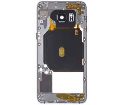 Carcasa Mijloc - Geam Camera Spate Argintiu Samsung Galaxy S6 edge+ G928 