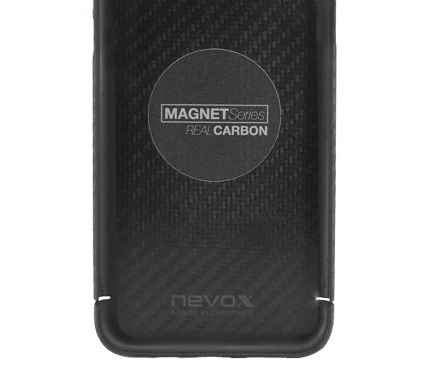 Husa Fibra Carbon Nevox pentru Samsung Galaxy S20 Ultra G988 / Samsung Galaxy S20 Ultra 5G G988, Magnet Series, Neagra, Blister 