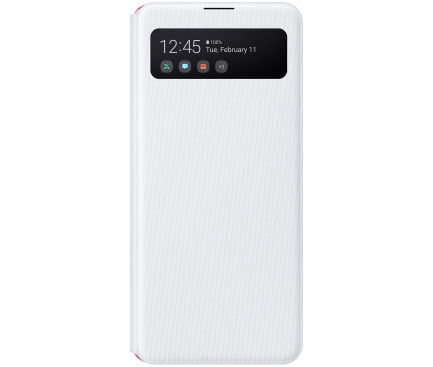 Husa Samsung Galaxy A41, S View Wallet, Alba EF-EA415PWEGEU