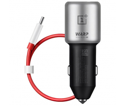 Incarcator Auto cu cablu USB Type-C OnePlus Warp Charge 30, 1 X USB, Negru Gri, Blister 5461100009 