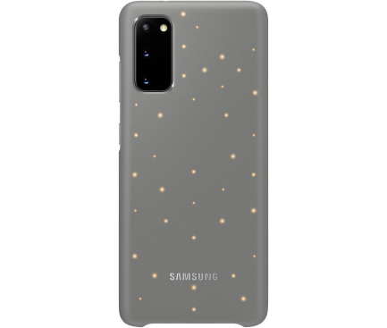 Husa Samsung Galaxy S20 G980 / Samsung Galaxy S20 5G G981, LED Cover, Gri EF-KG980CJEGEU