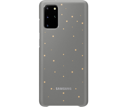 Husa Samsung Galaxy S20 Plus G985 / Samsung Galaxy S20 Plus 5G G986, LED Cover, Gri EF-KG985CJEGEU