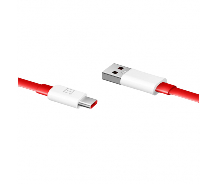 Cablu Date si Incarcare USB la USB Type-C OnePlus Warp Charge 30, 1.5 m, Rosu 5461100012