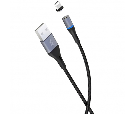 Cablu Incarcare USB la Lightning XO Design NB125, 2A, 1 m, Negru