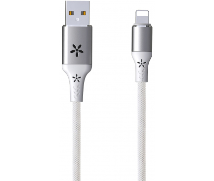 Cablu Date si Incarcare USB la Lightning Remax Luminous Series RC-133i LED, 2.1A, 1 m, Alb