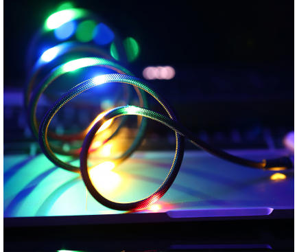 Cablu Date si Incarcare USB la Lightning Remax Luminous Series RC-133i LED, 2.1A, 1 m, Alb