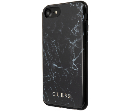 Husa TPU Guess Marble pentru Apple iPhone 7 / Apple iPhone 8 / Apple iPhone SE (2020), Neagra GUHCI8PCUMABK