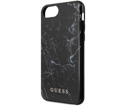 Husa TPU Guess Marble pentru Apple iPhone 7 / Apple iPhone 8 / Apple iPhone SE (2020), Neagra GUHCI8PCUMABK