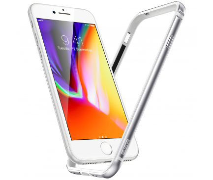 Husa Plastic ESR EDGE GUARD pentru Apple iPhone 7 / Apple iPhone 8 / Apple iPhone SE (2020), Argintie