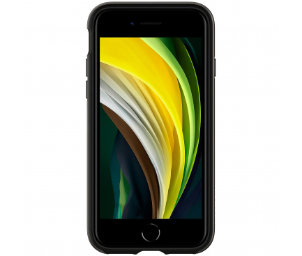 Husa TPU Spigen Hybrid NX pentru Apple iPhone 7 / Apple iPhone 8 / Apple iPhone SE (2020), GUNMETAL, Neagra, Blister 
