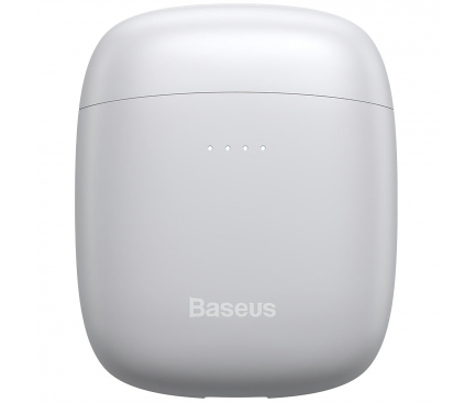 Handsfree Casti Bluetooth Baseus W04, TWS, SinglePoint, Alb