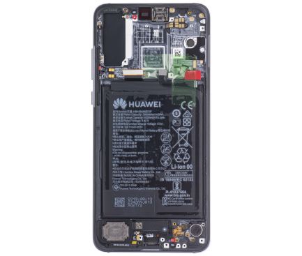 Display - Touchscreen Huawei P20 Pro, Cu Rama, Acumulator Si Piese, Midnight Blue, Service Pack 02351WTP 